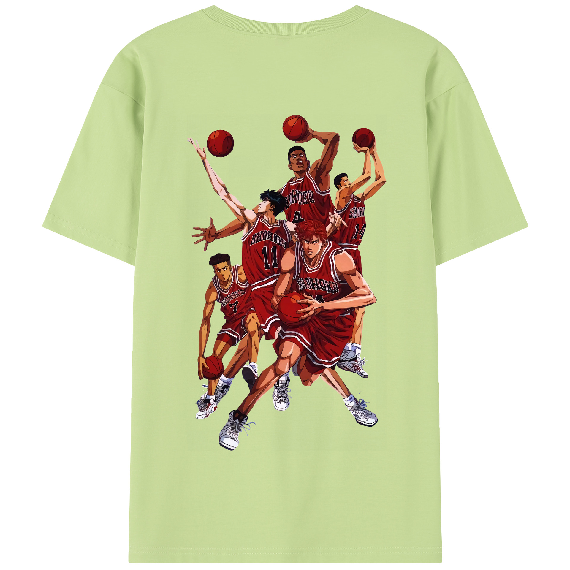 SLAM DUNK／スラムダンク 綿100％半袖Tシャツ（背面プリント）